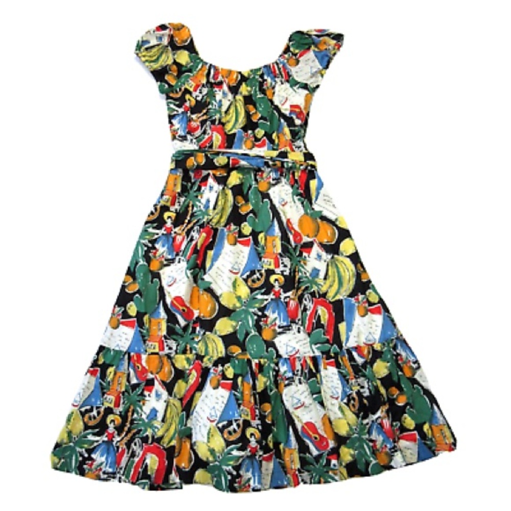 J. Crew Postcard Print Off-the-Shoulder Ruffle Dress